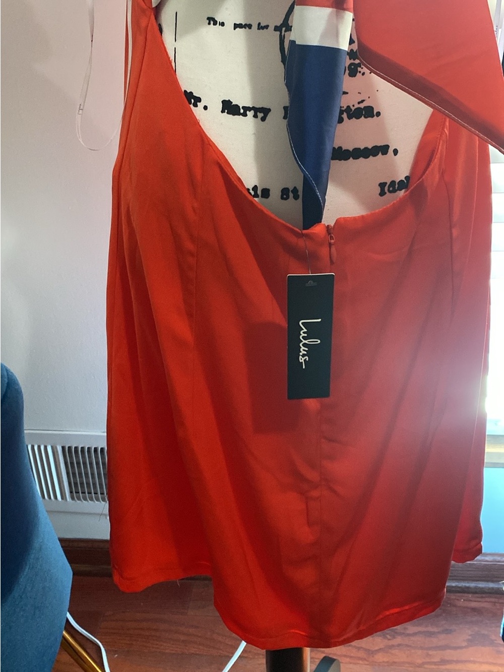 Lulu's Bright Coral Sleeveless Mini Shift Dress - Picture 7 of 7